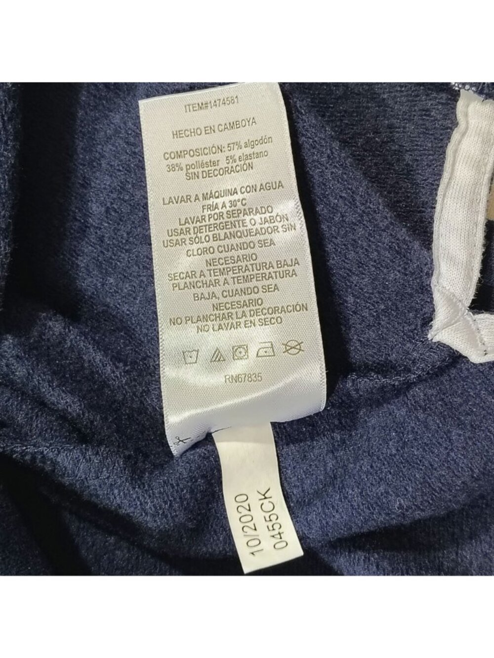 Nautica Long Sleeve Shirt Womens XXL Navy Fleece Stars Patriotic Crew Neck - Picture 14 of 14